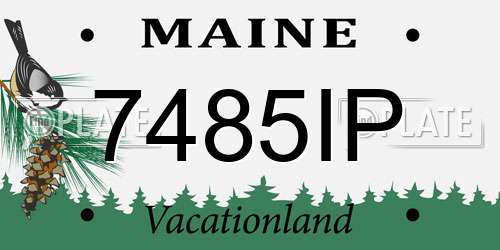 7485IP Maine License Plate