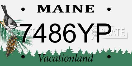 7486YP Maine License Plate
