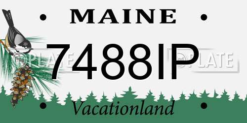 7488IP Maine License Plate