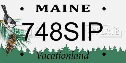 748SIP Maine License Plate