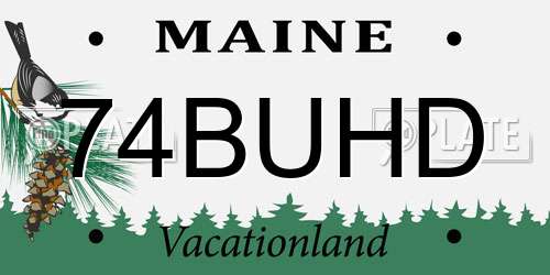 74BUHD Maine License Plate