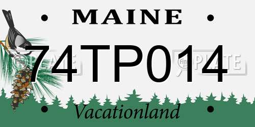 74TP014 Maine License Plate