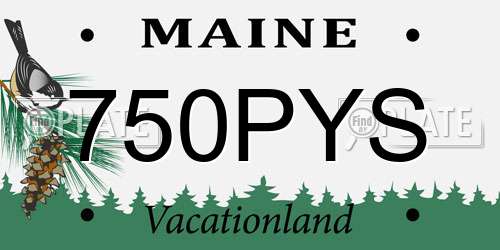 750PYS Maine License Plate