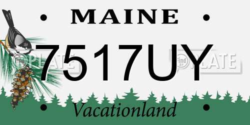 7517UY Maine License Plate