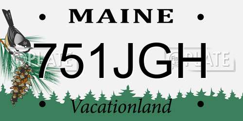 751JGH Maine License Plate