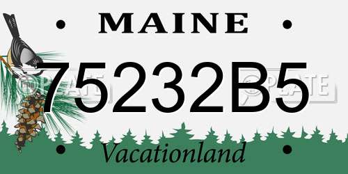75232B5 Maine License Plate