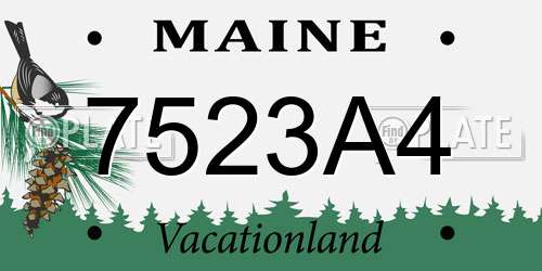 7523A4 Maine License Plate