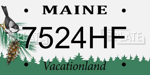 7524HF Maine License Plate