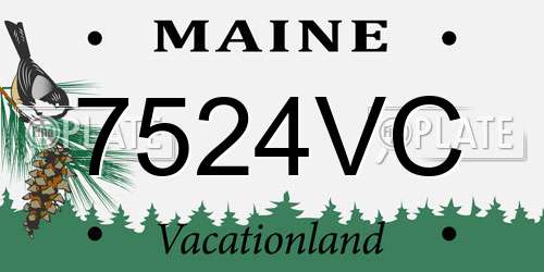 7524VC Maine License Plate