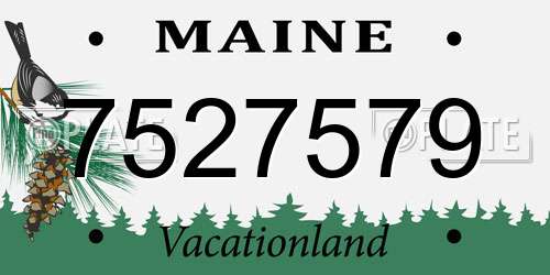 7527579 Maine License Plate