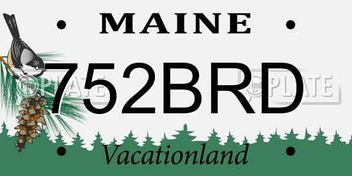 752BRD Maine License Plate
