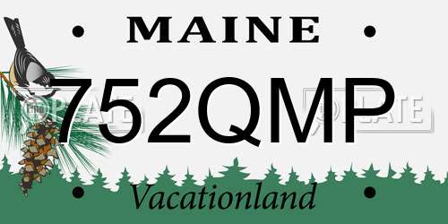 752QMP Maine License Plate