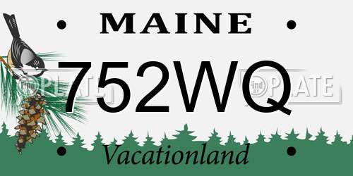752WQ Maine License Plate