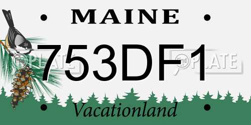 753DF1 Maine License Plate