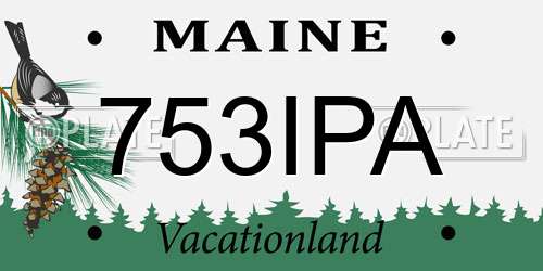 753IPA Maine License Plate