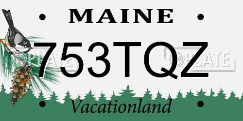 753TQZ Maine License Plate