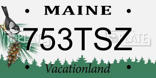 753TSZ Maine License Plate