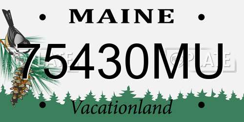 75430MU Maine License Plate