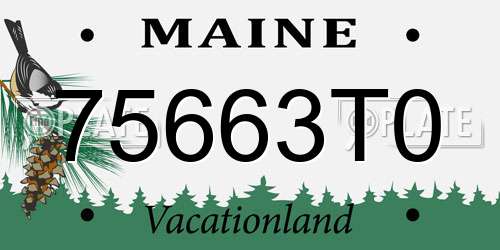 75663T0 Maine License Plate