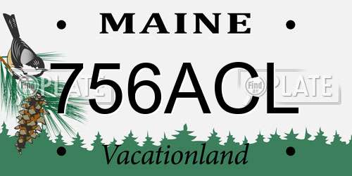 756ACL Maine License Plate
