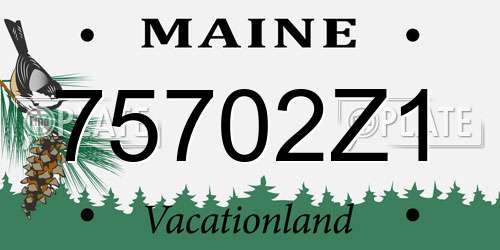 75702Z1 Maine License Plate