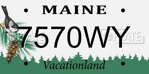7570WY Maine License Plate