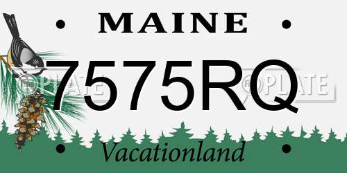 7575RQ Maine License Plate