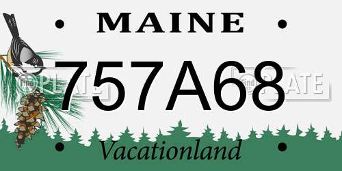 757A68 Maine License Plate