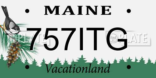 757ITG Maine License Plate