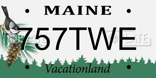 757TWE Maine License Plate