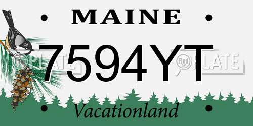 7594YT Maine License Plate