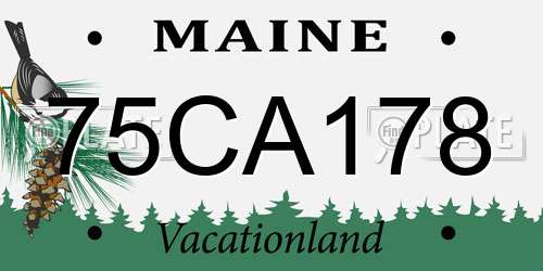75CA178 Maine License Plate