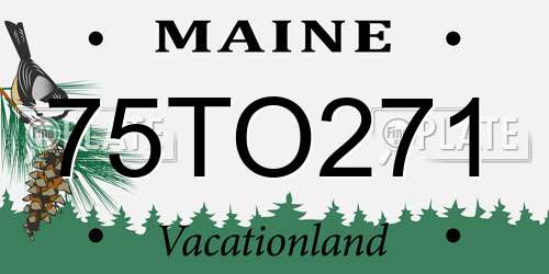 75TO271 Maine License Plate