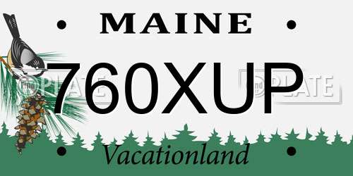 760XUP Maine License Plate