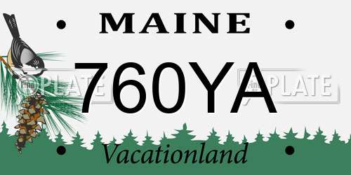 760YA Maine License Plate