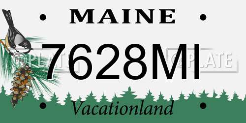 7628MI Maine License Plate
