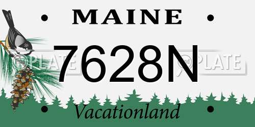 7628N Maine License Plate