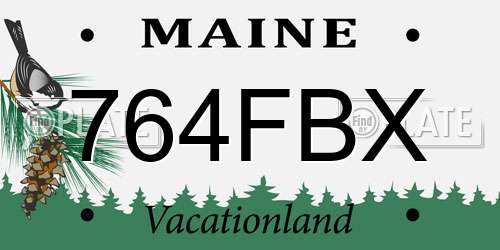 764FBX Maine License Plate