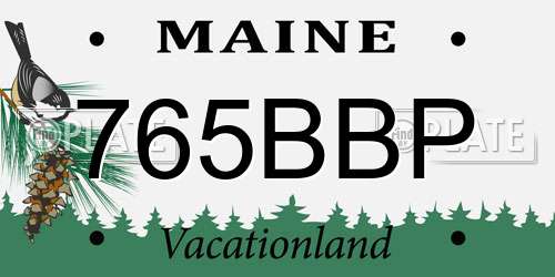 765BBP Maine License Plate