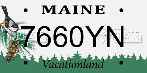 7660YN Maine License Plate
