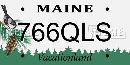 766QLS Maine License Plate