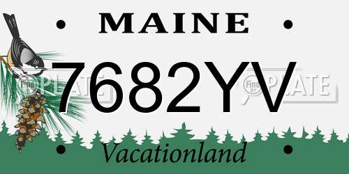 7682YV Maine License Plate