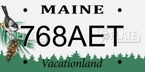 768AET Maine License Plate