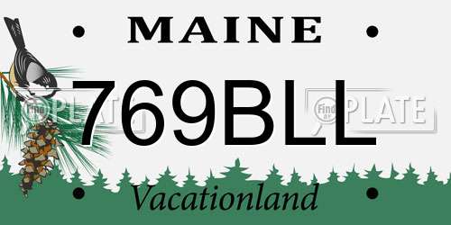 769BLL Maine License Plate