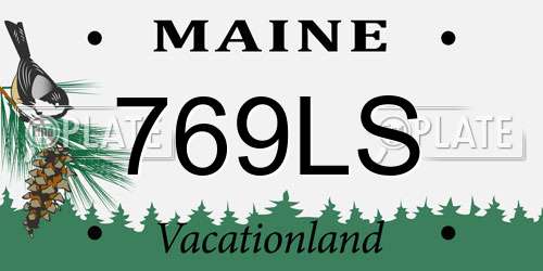 769LS Maine License Plate
