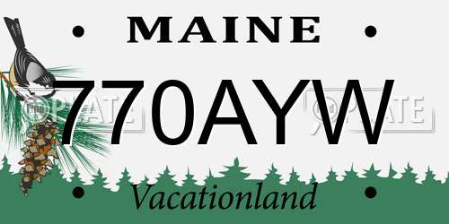 770AYW Maine License Plate