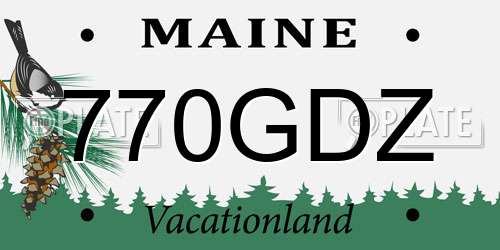 770GDZ Maine License Plate