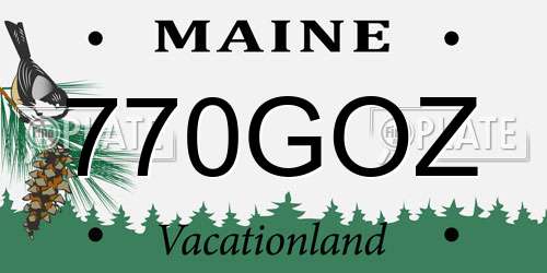 770GOZ Maine License Plate