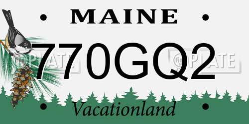 770GQ2 Maine License Plate
