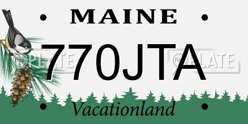 770JTA Maine License Plate